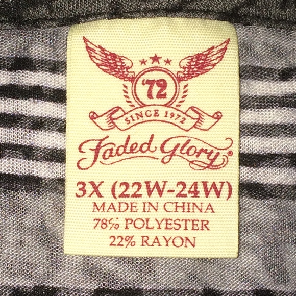 Layered Faded Glory Tank Blouse Top - Picture 4 of 8